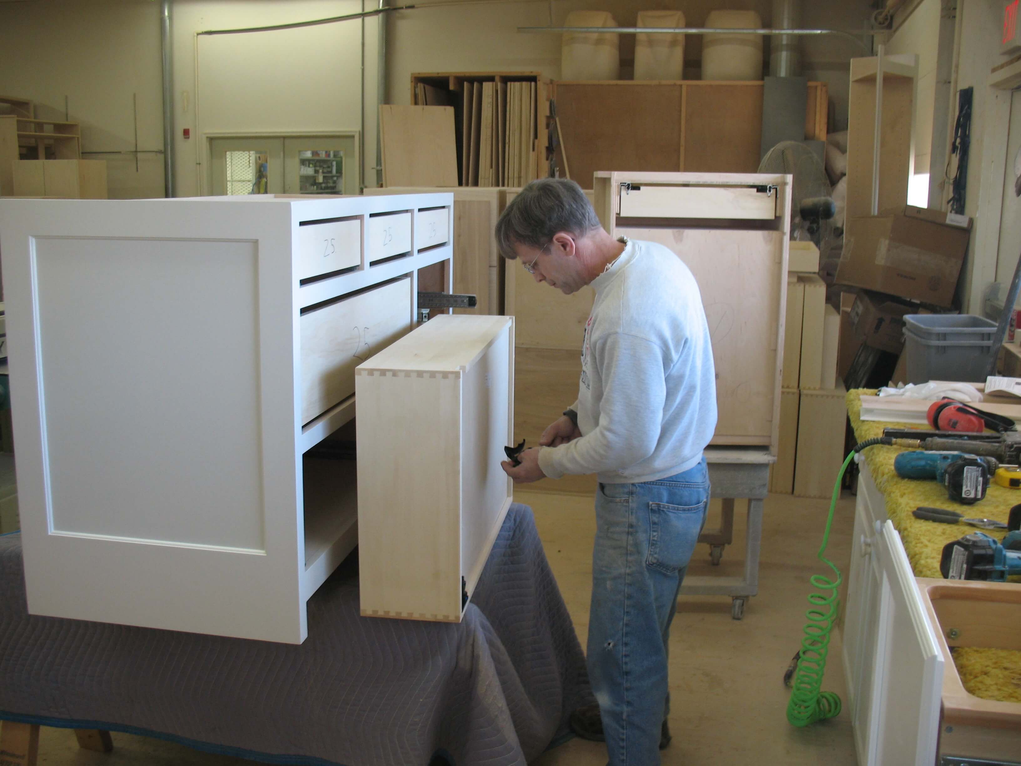 Putting cabinet together